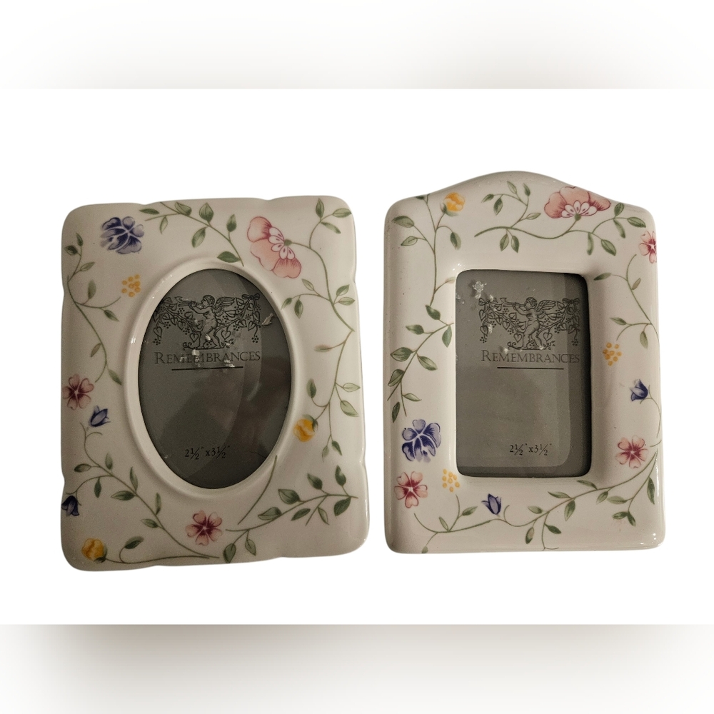 Floral Ceramic Picture Frame Set